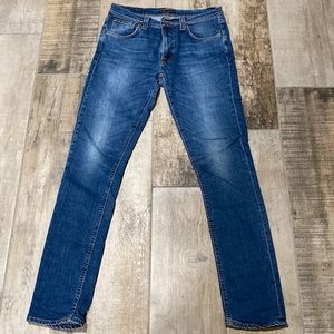 Men’s Nudie Jeans Lean Dean in Bay Blue size 33x34